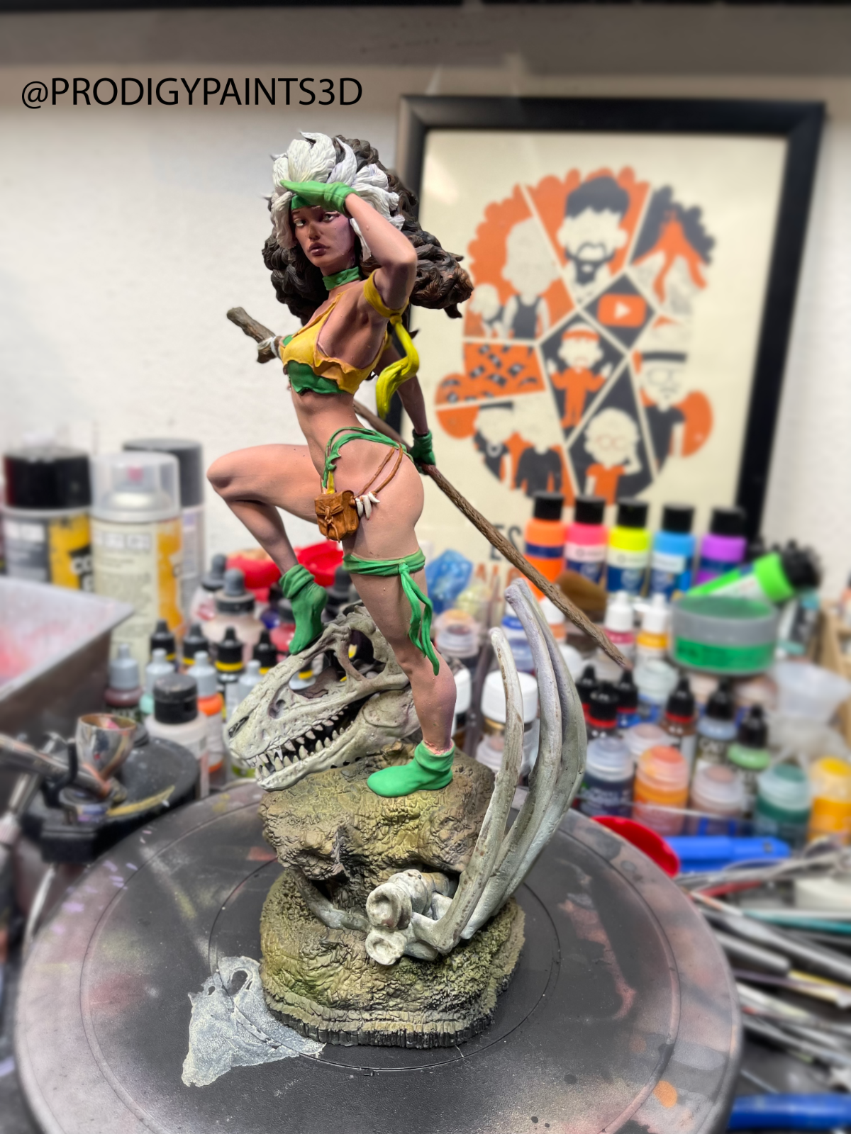 X Men : Savage Lands Rogue Resin Statue Figure Fully Painted 1/6