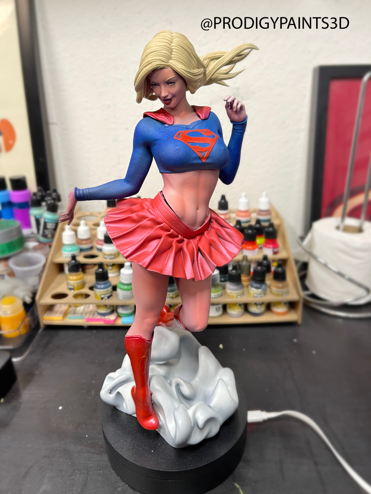 Supergirl Resin Statue Sexy Figure Fully Painted 1/6