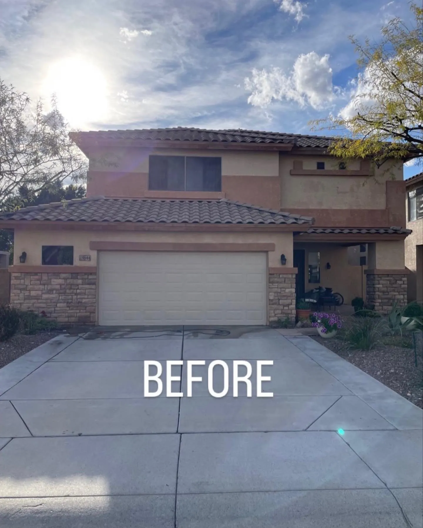 Two-story exterior refresh — before