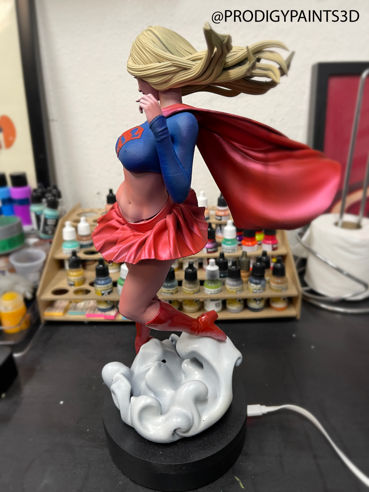 Supergirl Resin Statue Sexy Figure Fully Painted 1/6