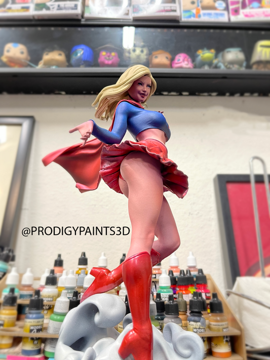 Supergirl Resin Statue Sexy Figure Fully Painted 1/6