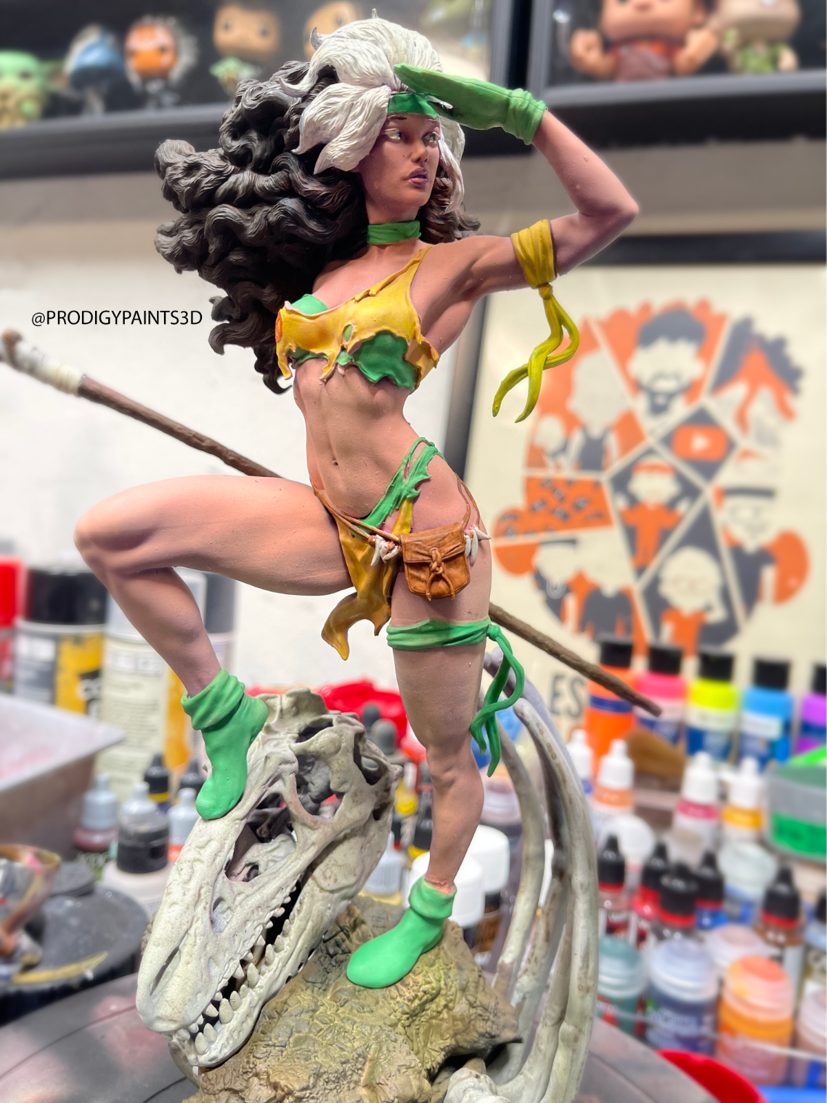 X Men : Savage Lands Rogue Resin Statue Figure Fully Painted 1/6
