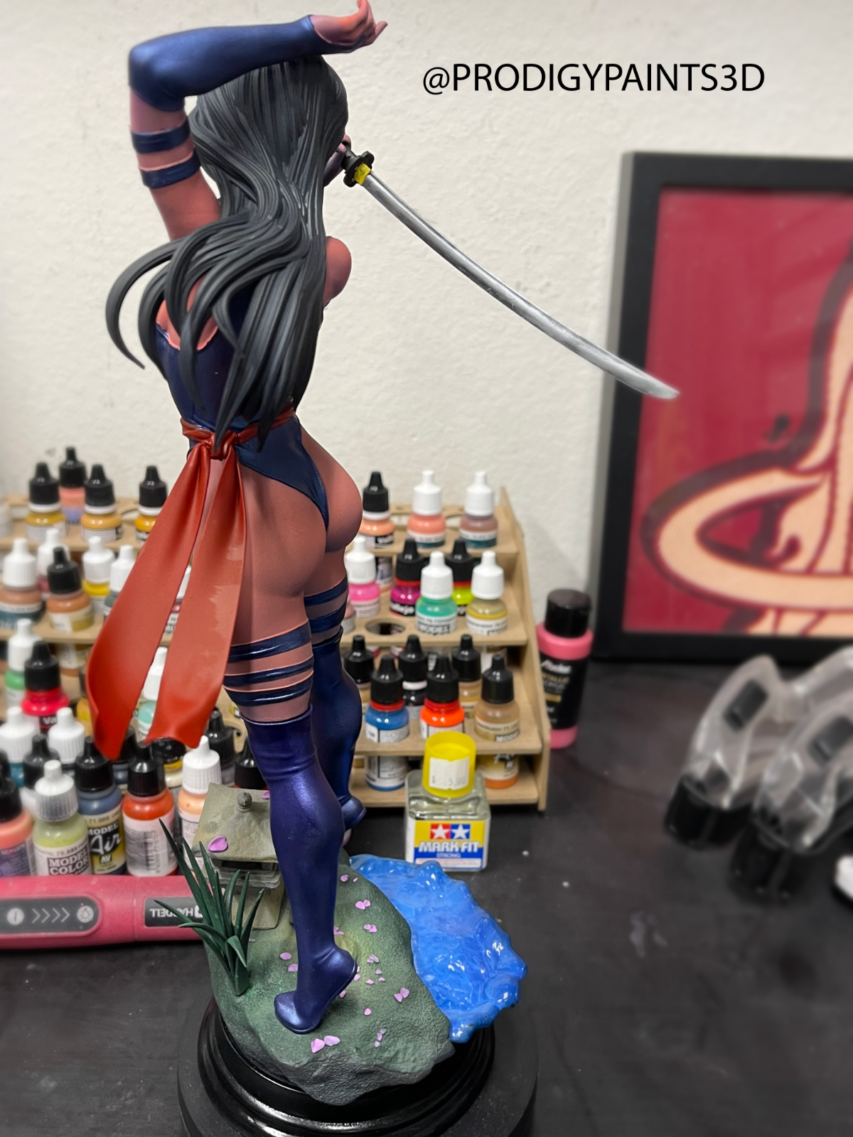 X Men : Psylocke Resin Statue Figure 1/6 Fully Painted