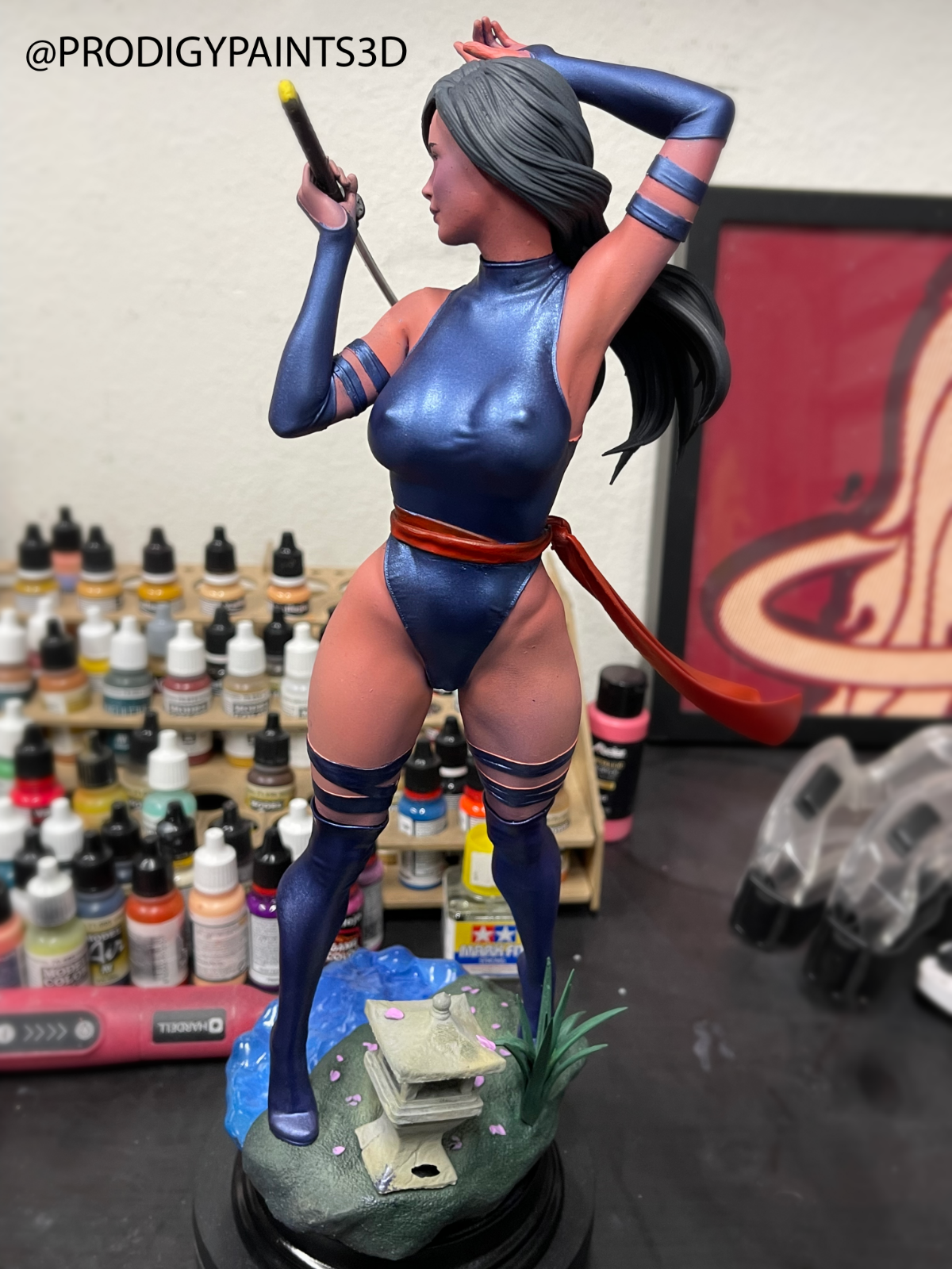 X Men : Psylocke Resin Statue Figure 1/6 Fully Painted